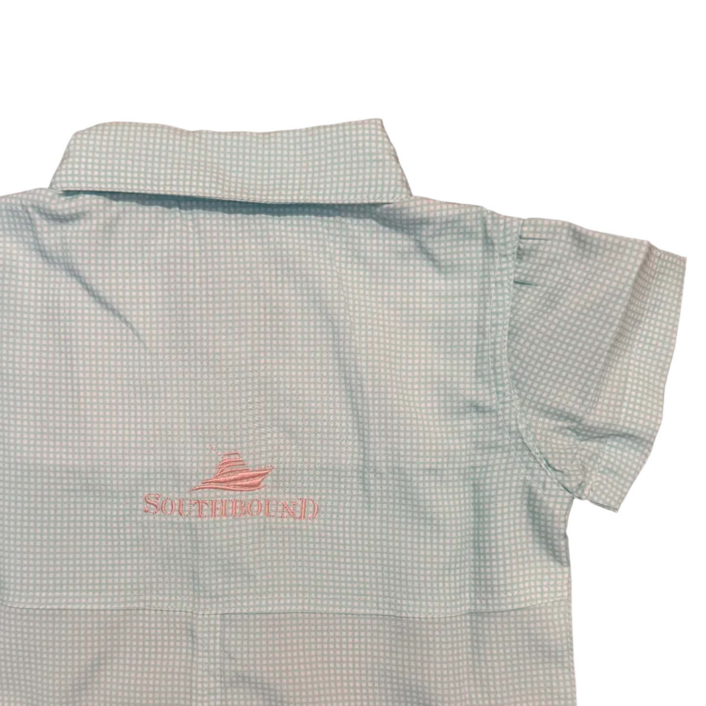 Honeydew Gingham Performance Romper