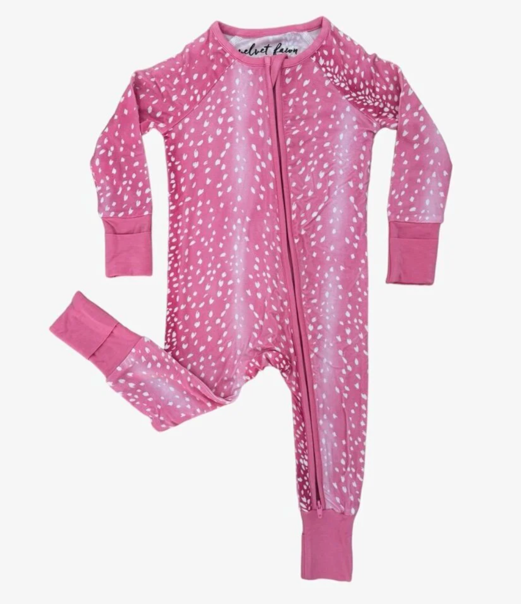 Fuchsia Fawn Zipper Pajama