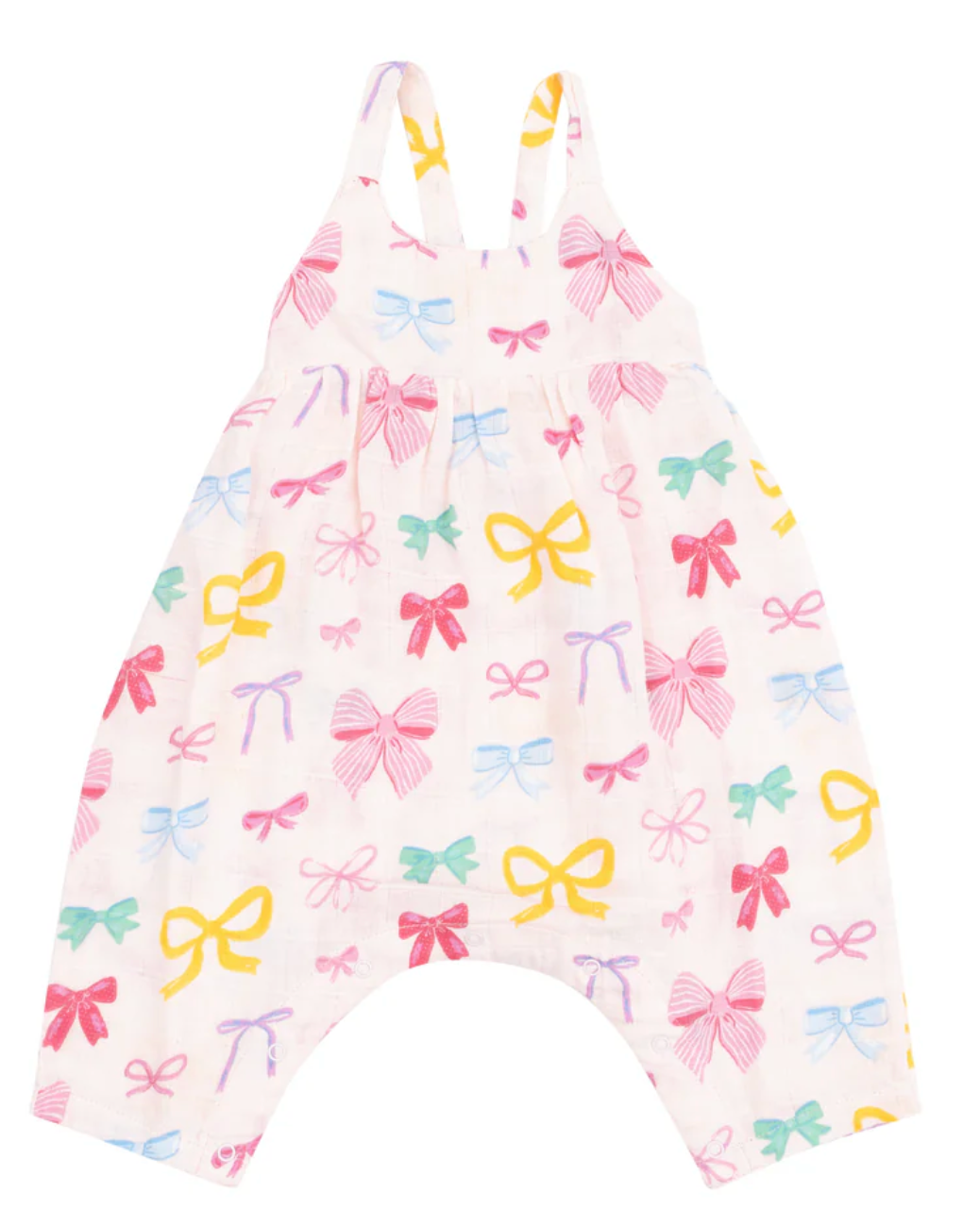 Tie Back Romper with Colorful Bows
