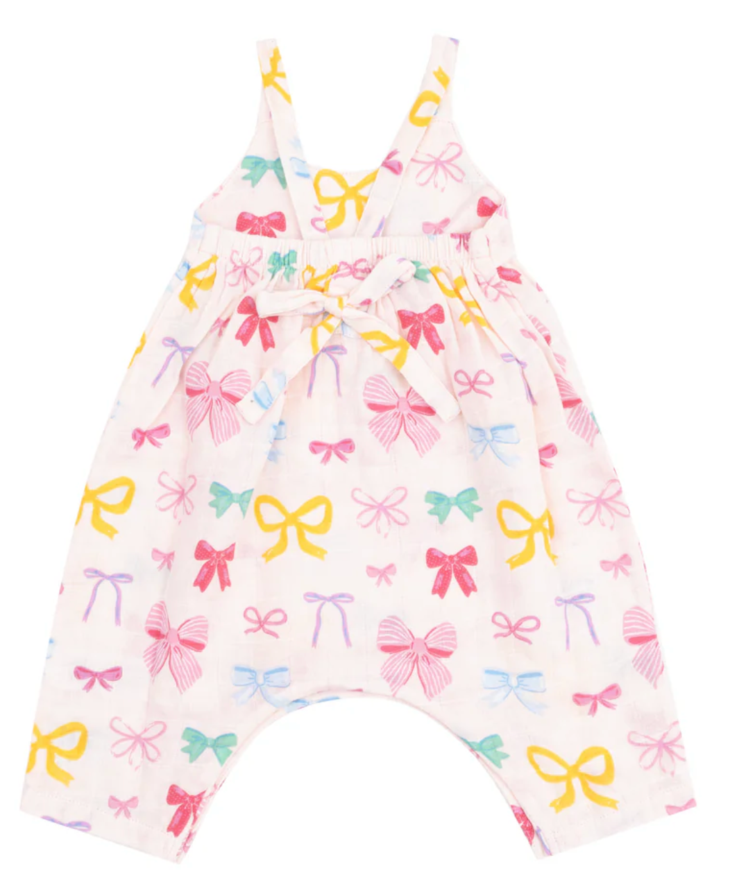 Tie Back Romper with Colorful Bows