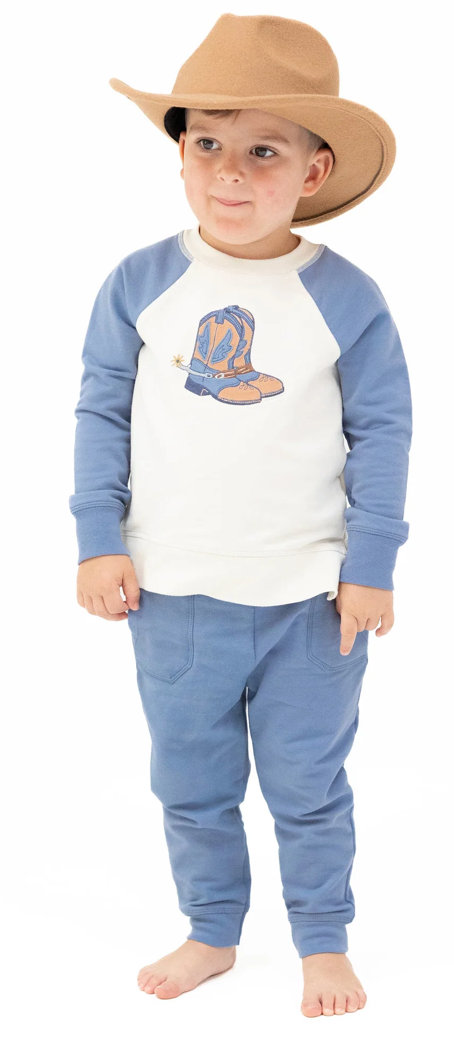 Raglan Sweatshirt and Jogger French Terry Set