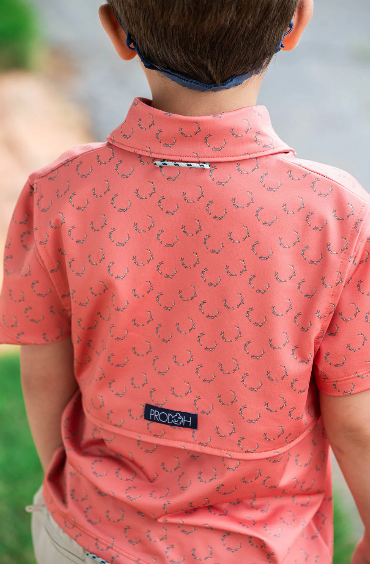 Crabapple Antler Print Pro Performance Polo