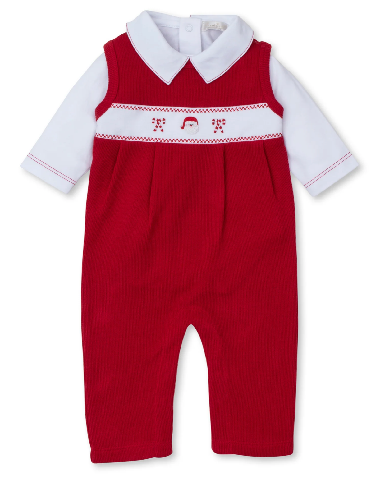 Holiday Medley Hand Embroidered Overall Set for Boys