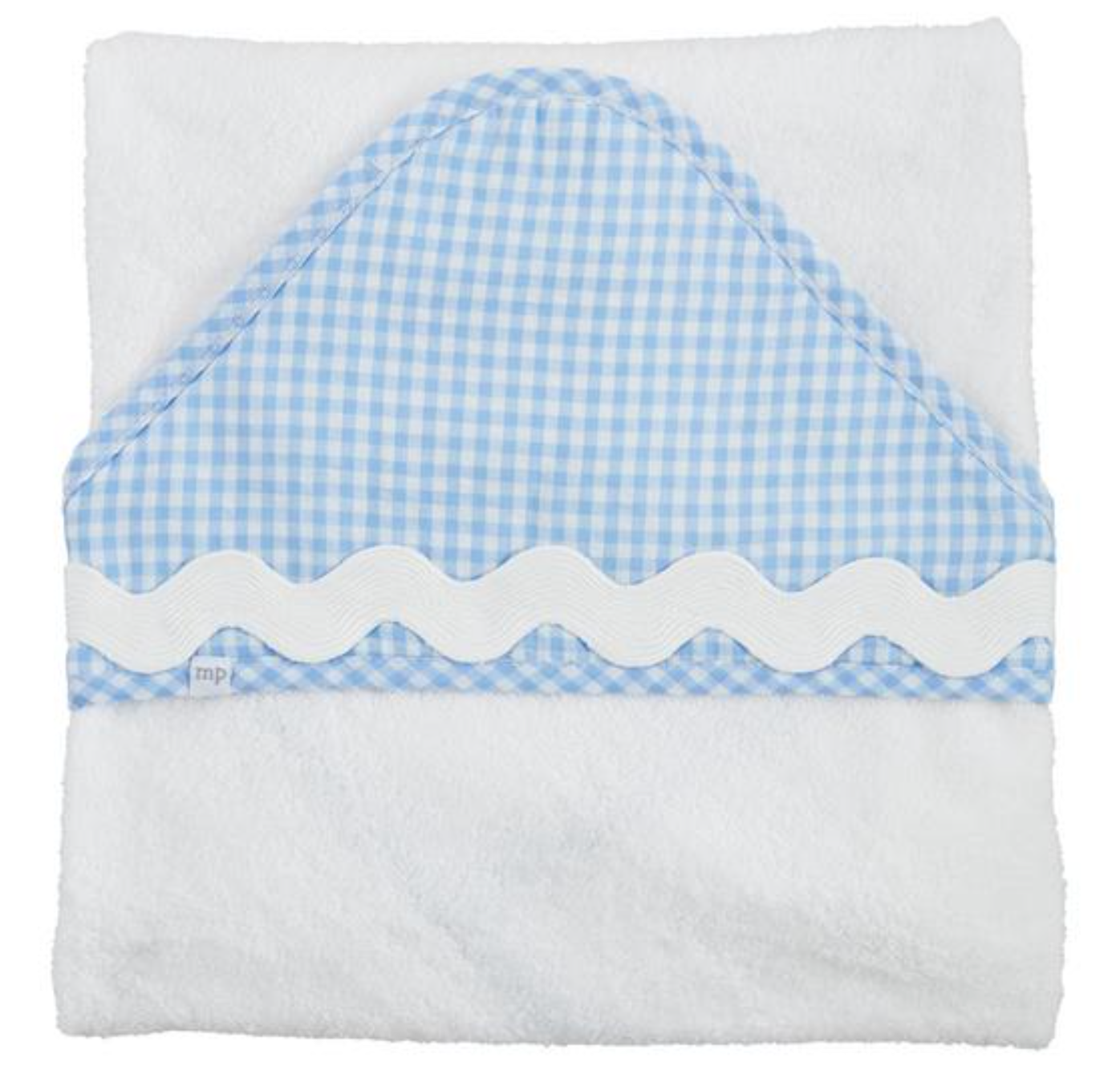 Blue Gingham Hooded Towel