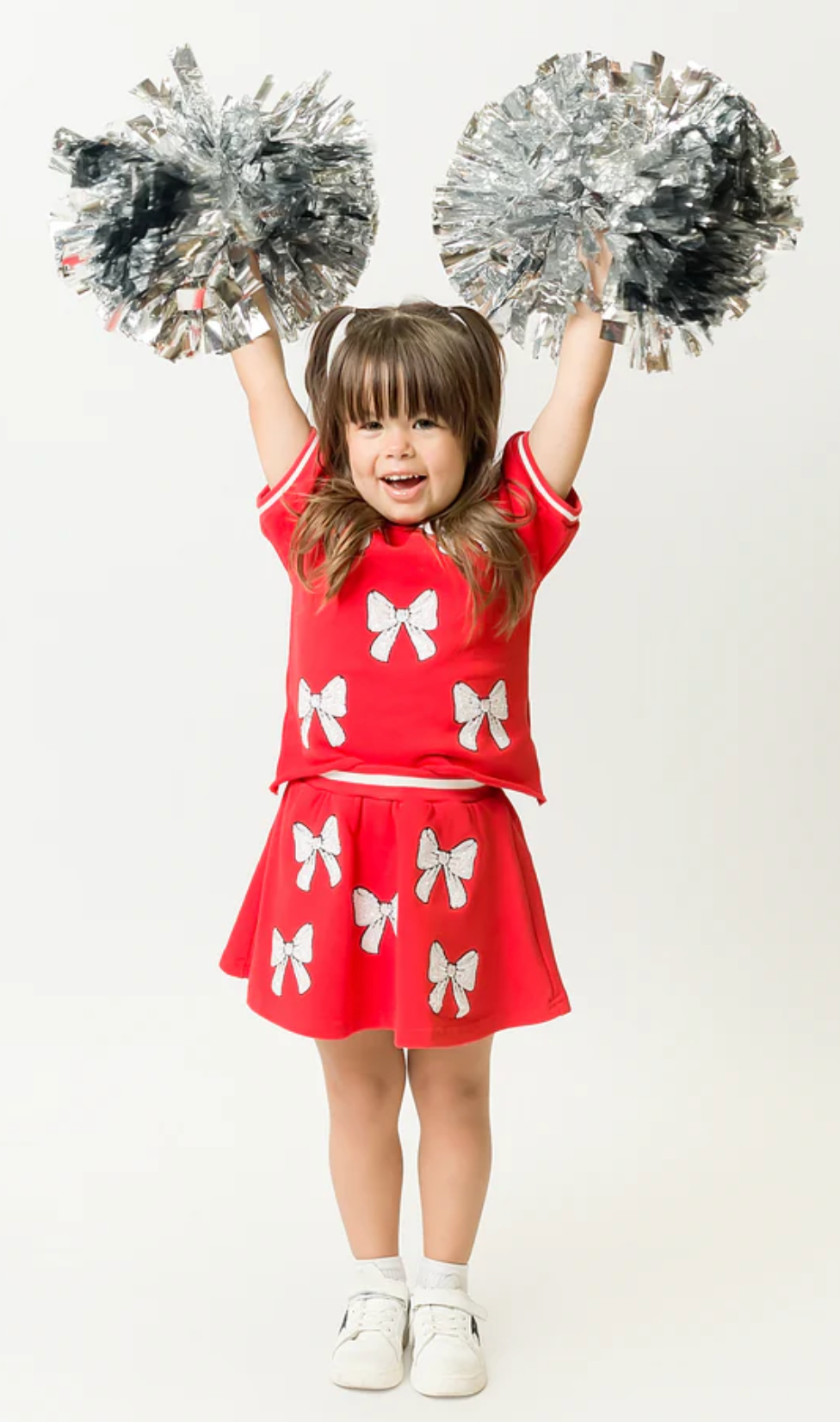 Red White Bow Skort