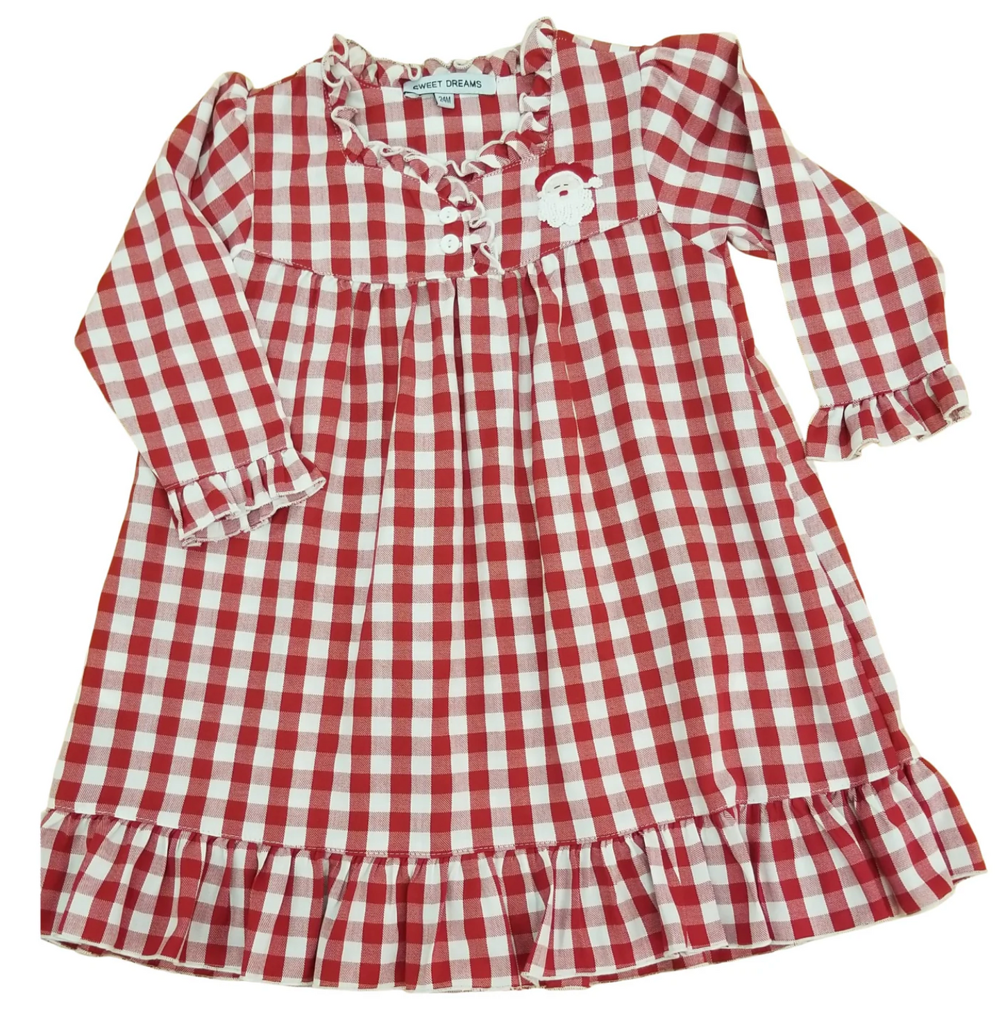 Santa Red Gingham Nightgown