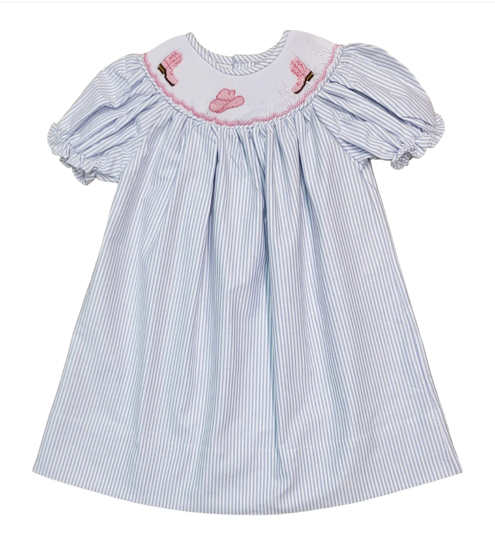 Boots and Hat Smocked Cowgirl Dress