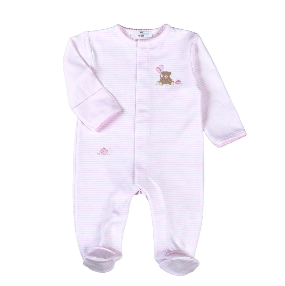 Pink Balloon Bear Footie