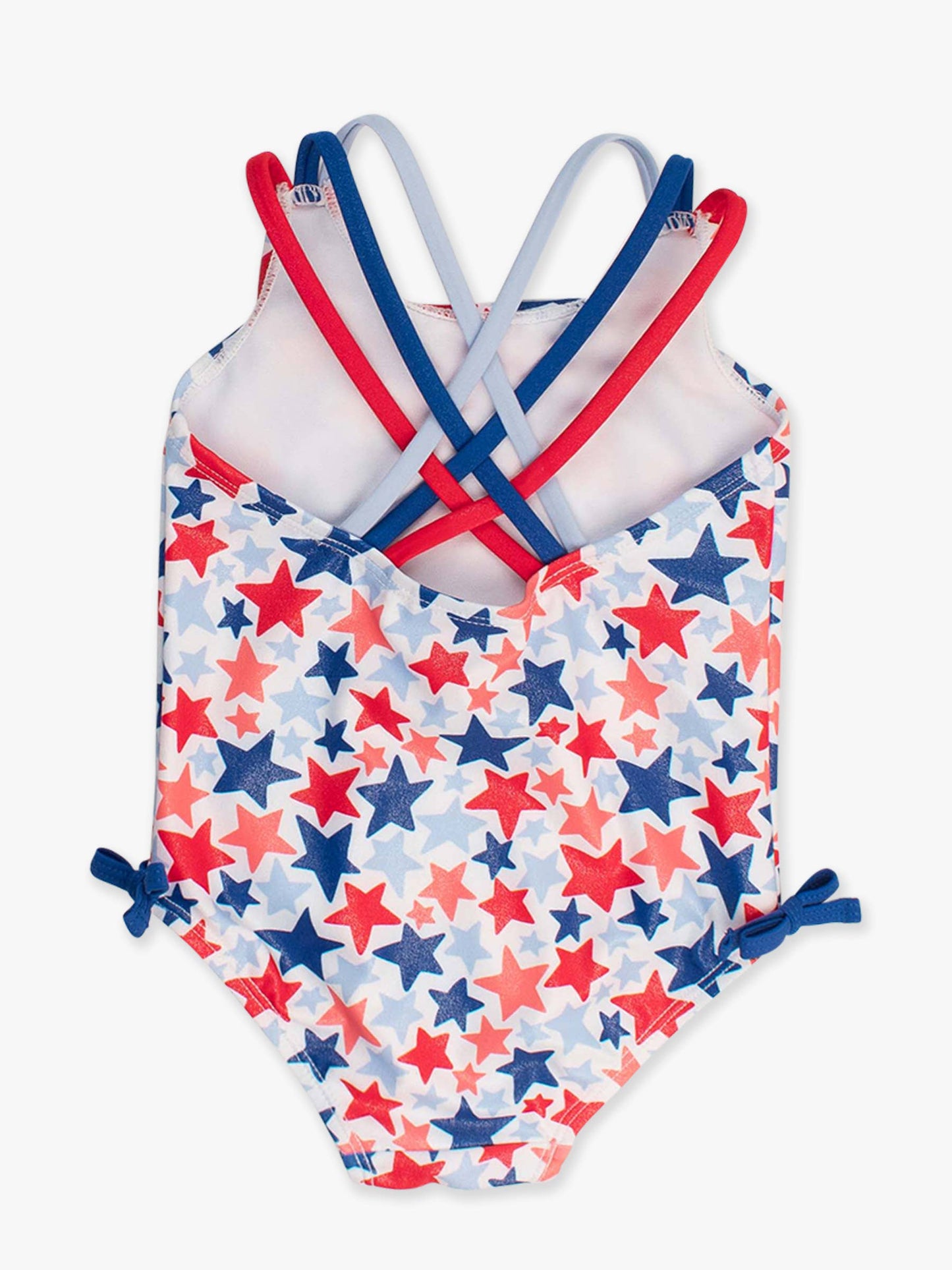 Girls Shimmer Star-Spangled Cross-Back One Piece
