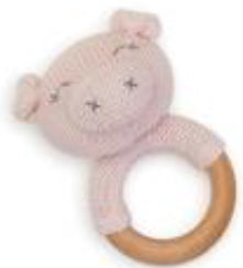 Happy Piggy Knitted Rattle