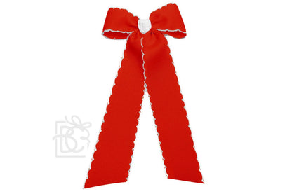 Moonstitch Two Tone Flat Bow Streamer (Red & White)