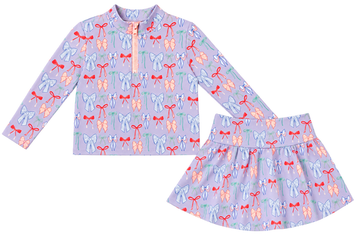 Sarah Set Lavender Bow