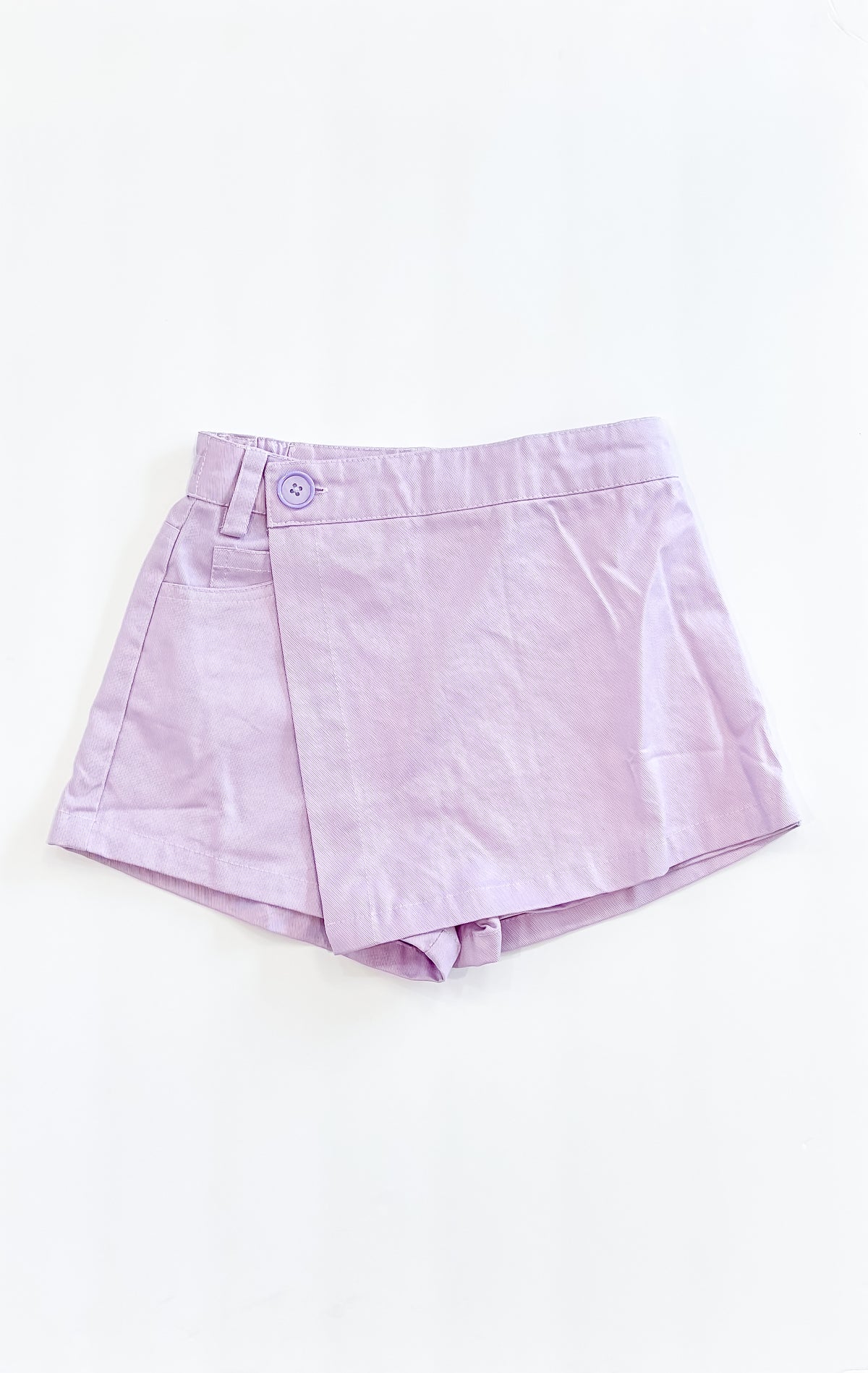 Lavender Button Wrap Skort