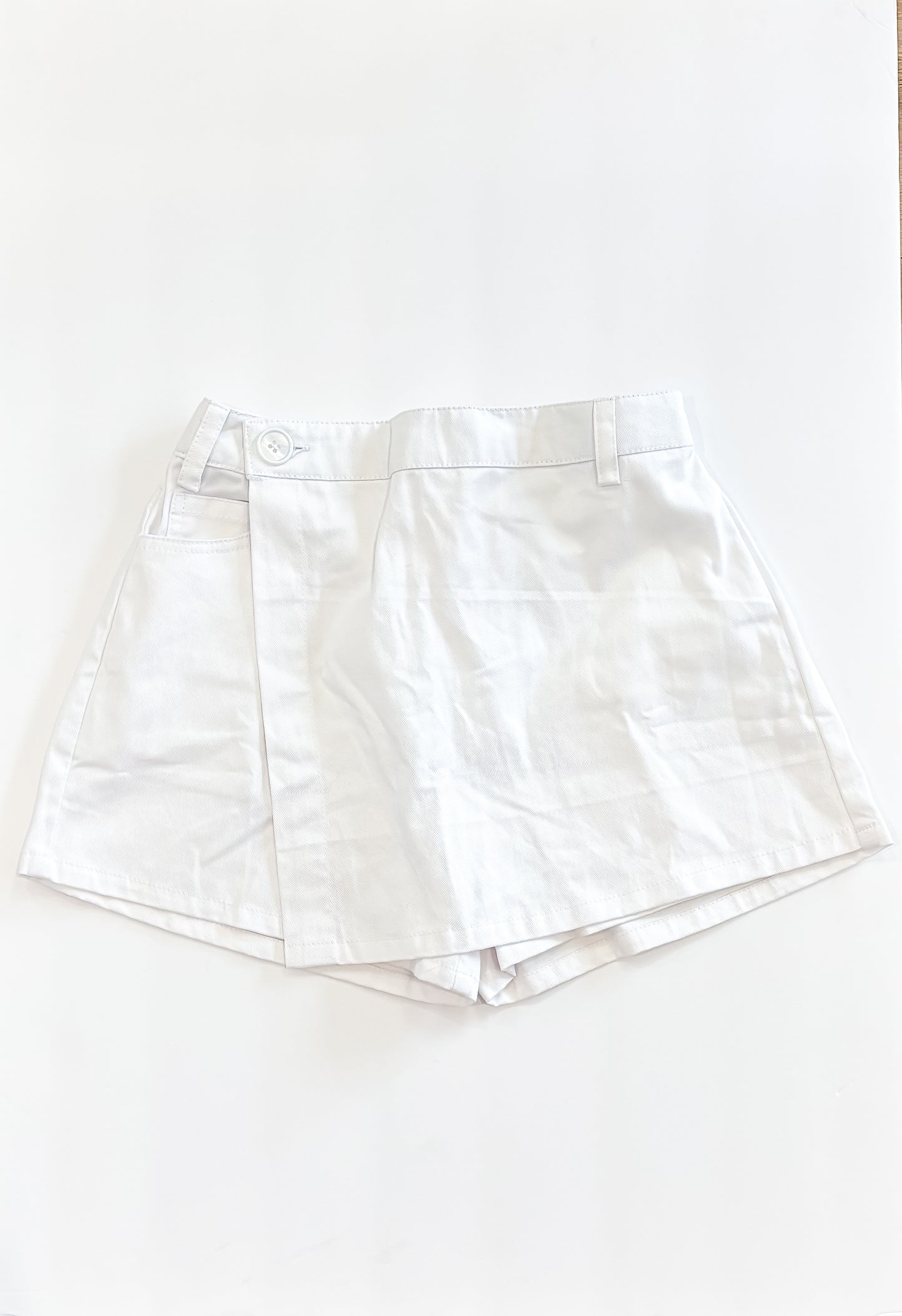 White skort on a white background