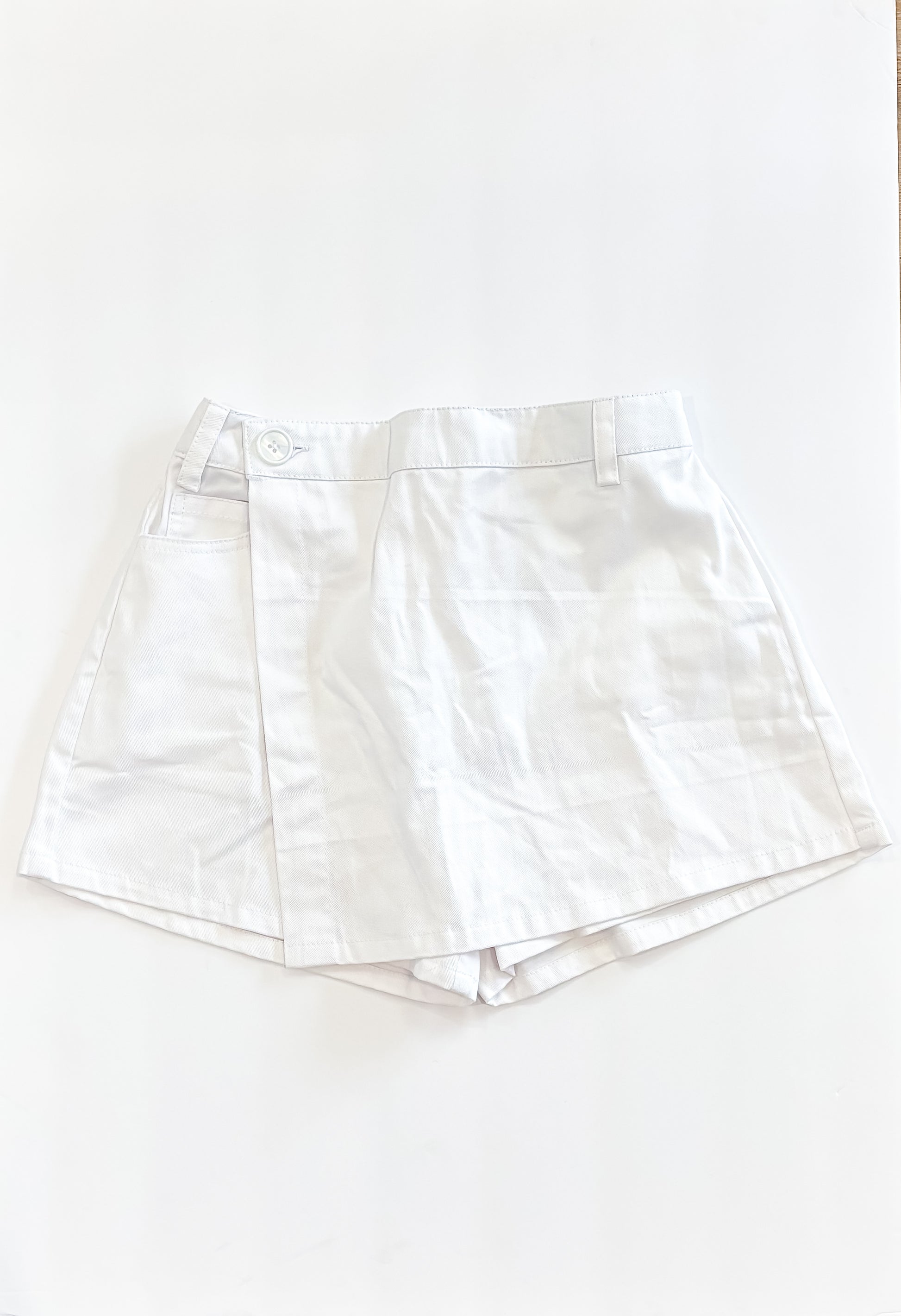 White skort on a white background