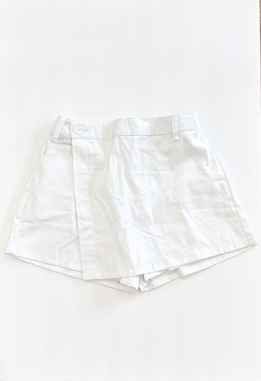 White skort on a white background