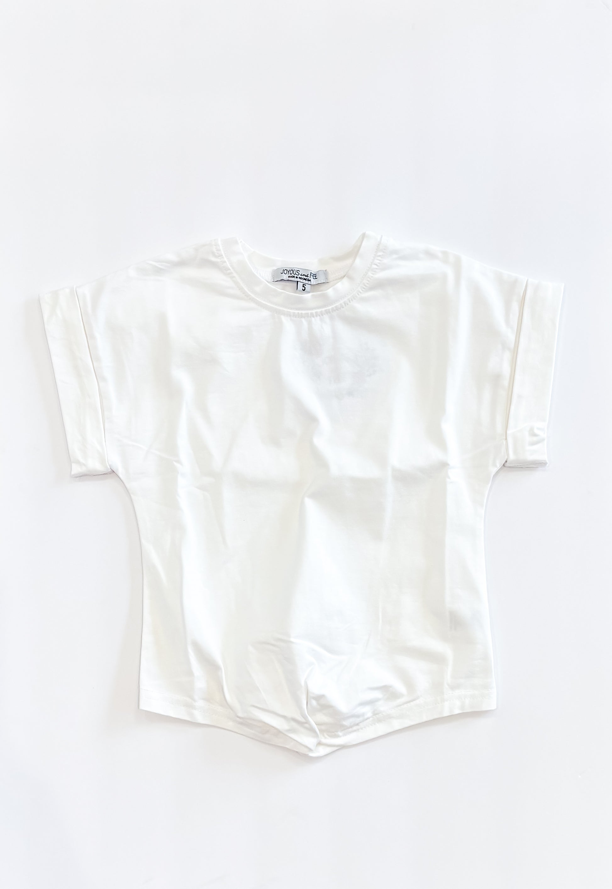 White t-shirt on a white background