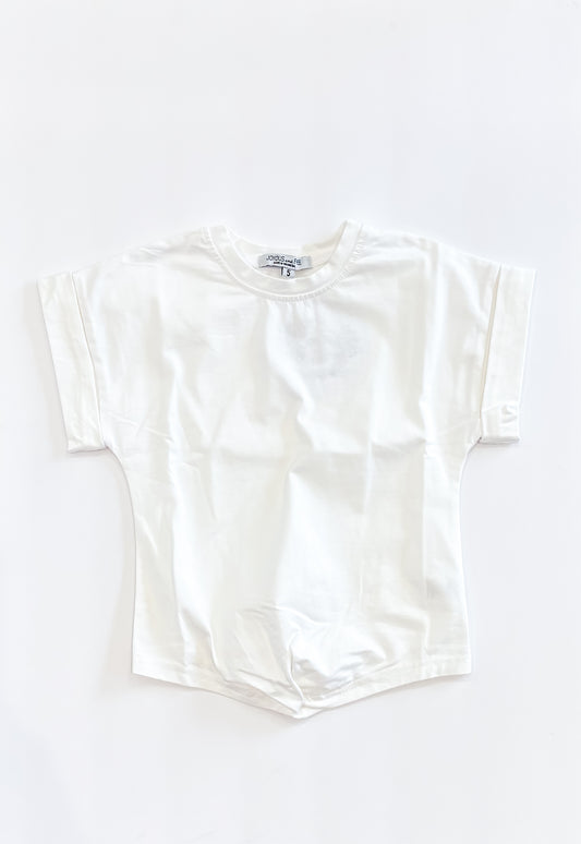 White t-shirt on a white background