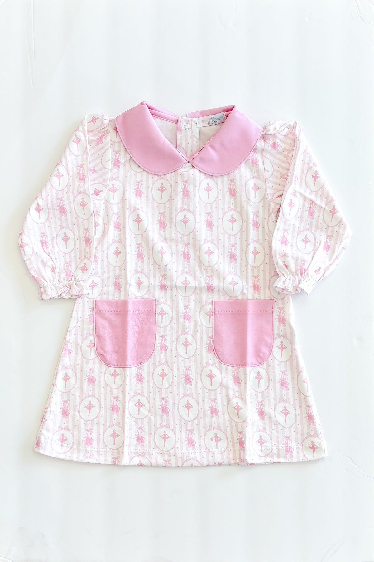 Pink Ballerina Scalop Collar Dress