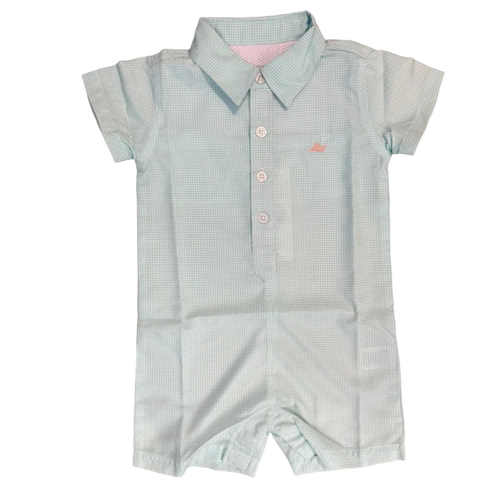 Honeydew Gingham Performance Romper