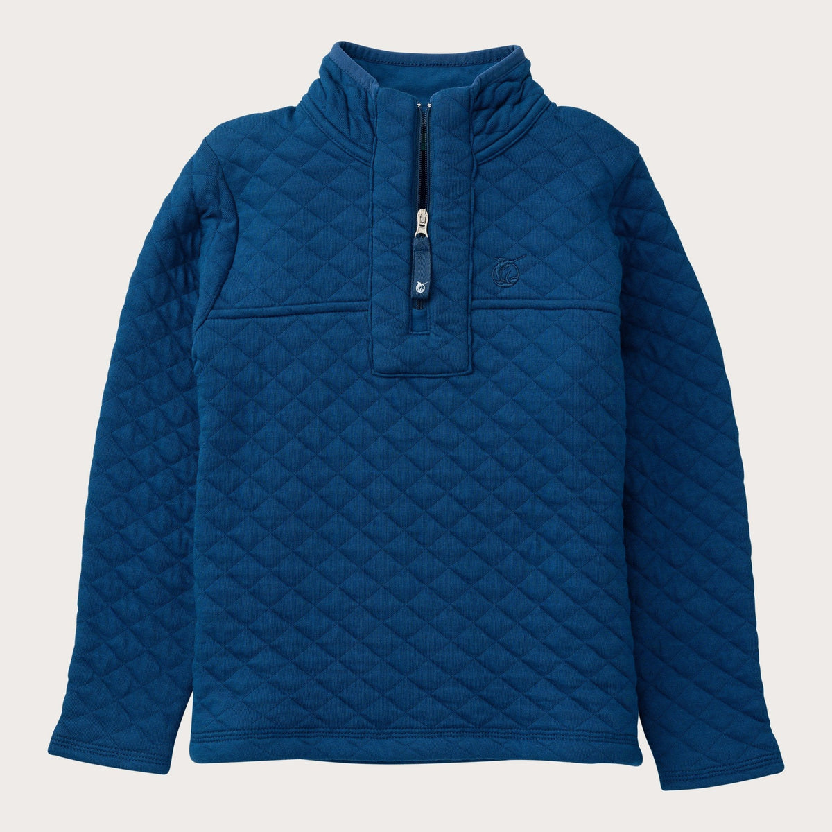 Blue Quilted Zip Pullover by Prodoh