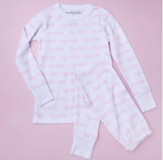Big Sister Print Long Pajamas