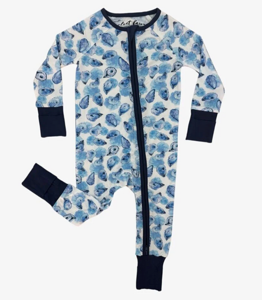 Blue Lagoon Oysters Zipper Pajamas