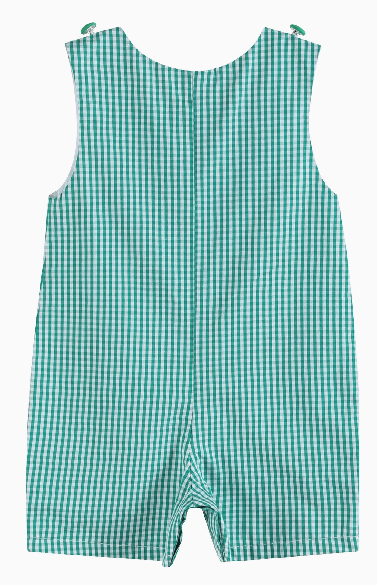 Future Pickleball Player Green Gingham Romper