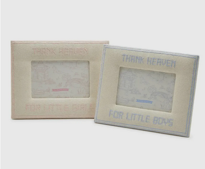“Thank Heaven for Little Girls/Boys” Embroidered Frame