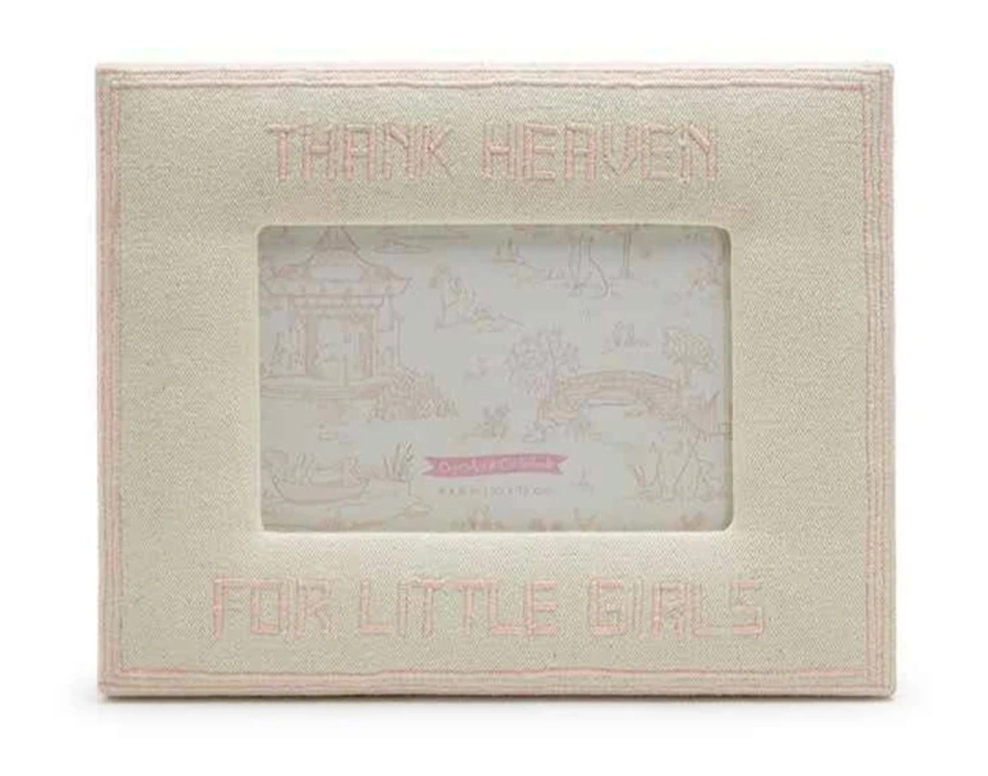“Thank Heaven for Little Girls/Boys” Embroidered Frame