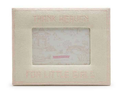 “Thank Heaven for Little Girls/Boys” Embroidered Frame