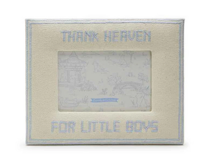 “Thank Heaven for Little Girls/Boys” Embroidered Frame