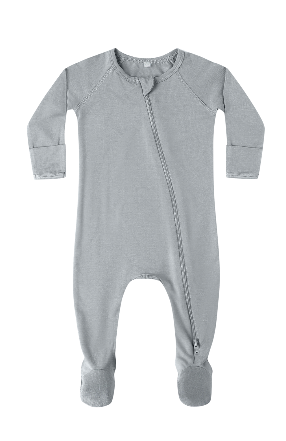 Bamboo Zip Footie - Steel Blue