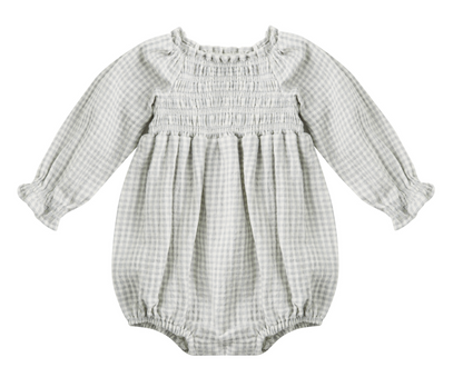Blue Gingham Eden Romper