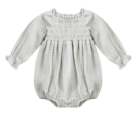 Blue Gingham Eden Romper
