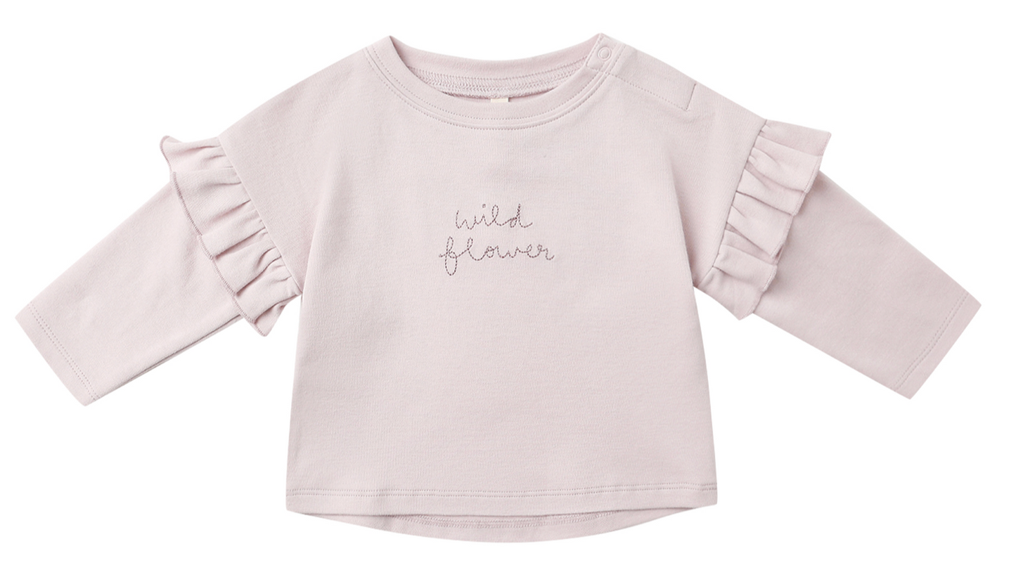 Ruffle Long Sleeve Tee - Wildflower