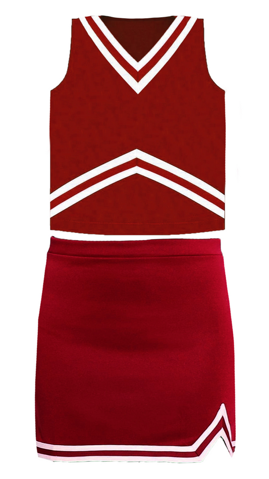 Maroon Shimmer Cheer Suit