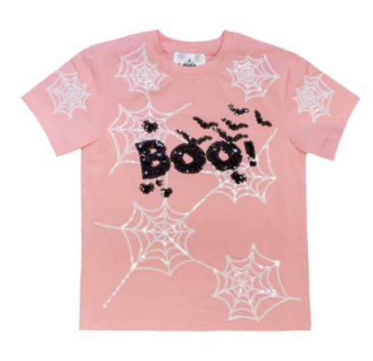 Pink Boo Spider Web Shirt