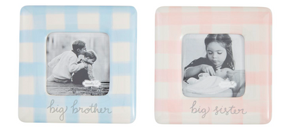 Gingham Picture Frame - Big Brother/Big Sister