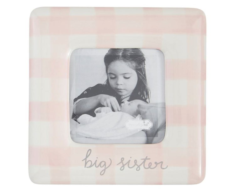 Gingham Picture Frame - Big Brother/Big Sister