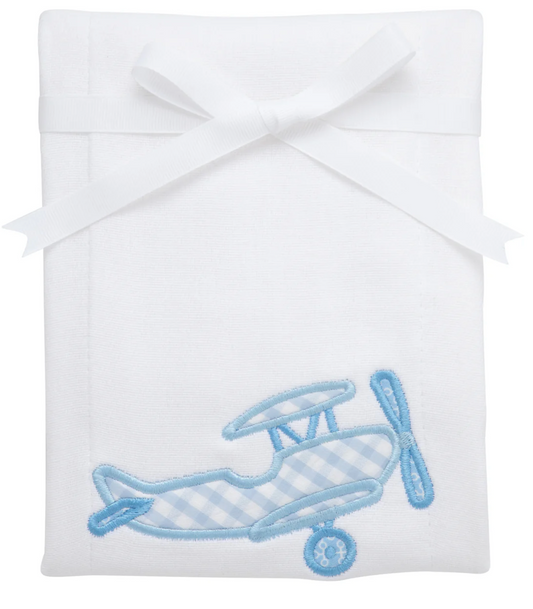 Airplane Applique Burp