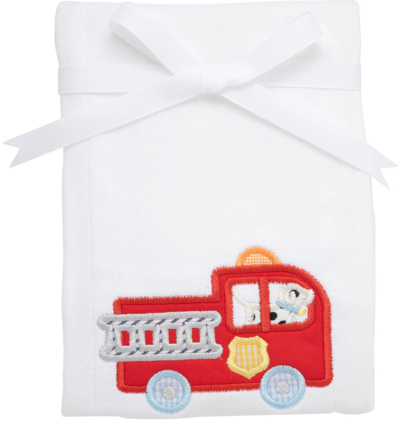 Fire Truck Applique Burp