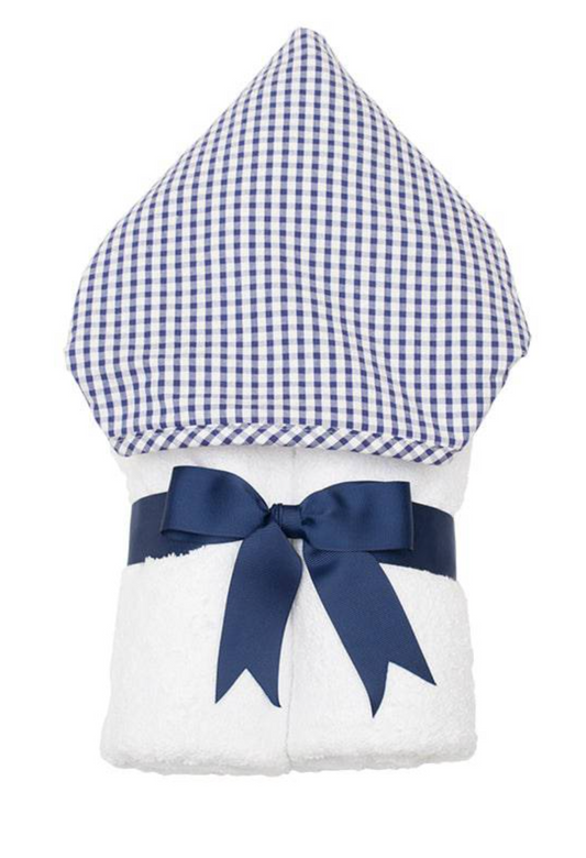 Navy Small Check Everykid Towel