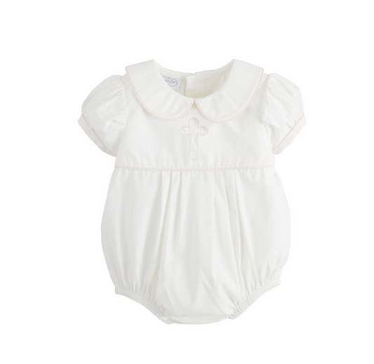 Pink Cross Poplin Bubble