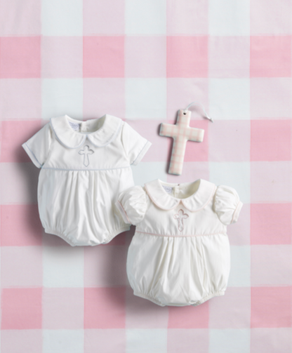 Pink Cross Poplin Bubble