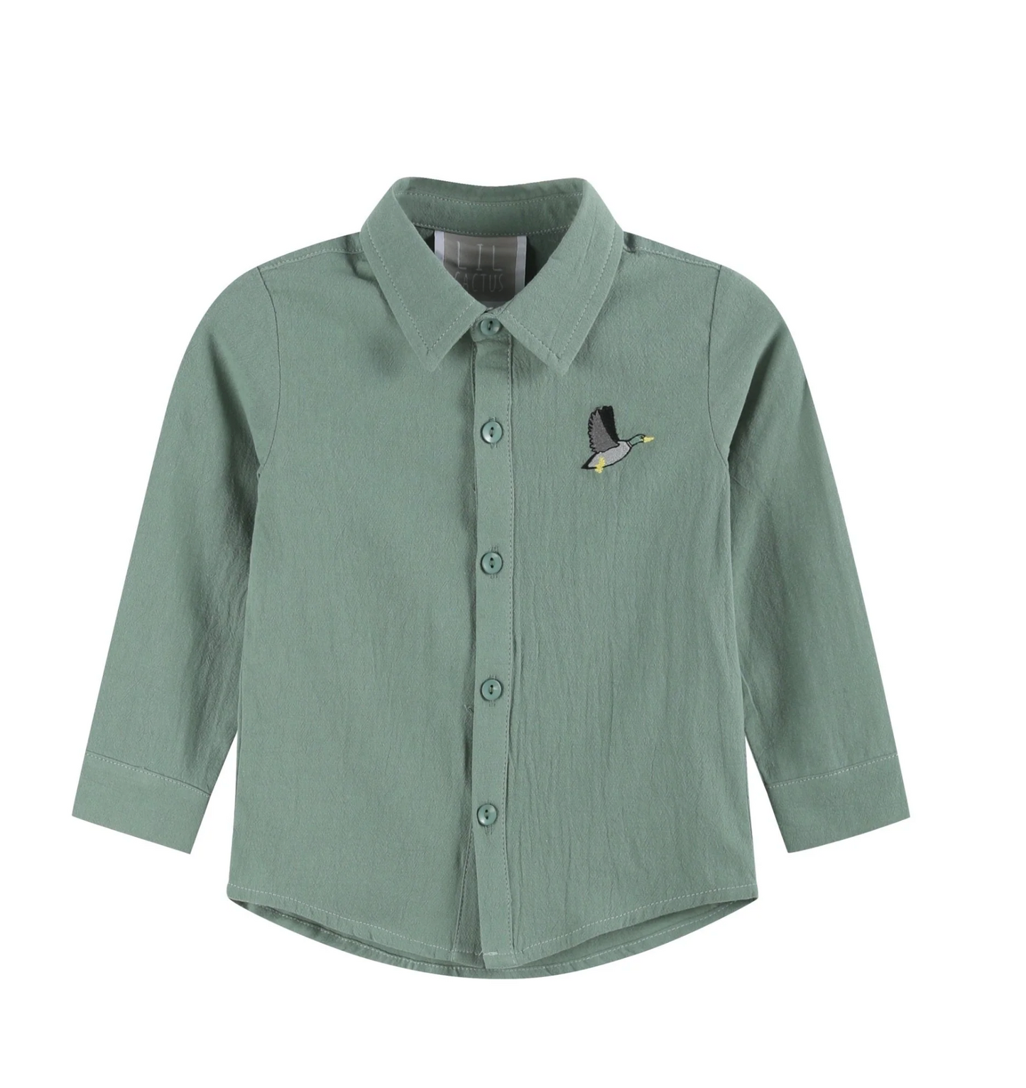 Sage Mallard Boys Dress Shirt