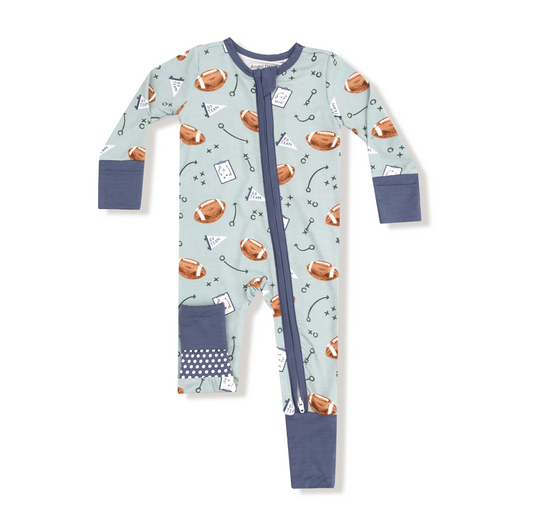 Touchdown Time Footie Romper