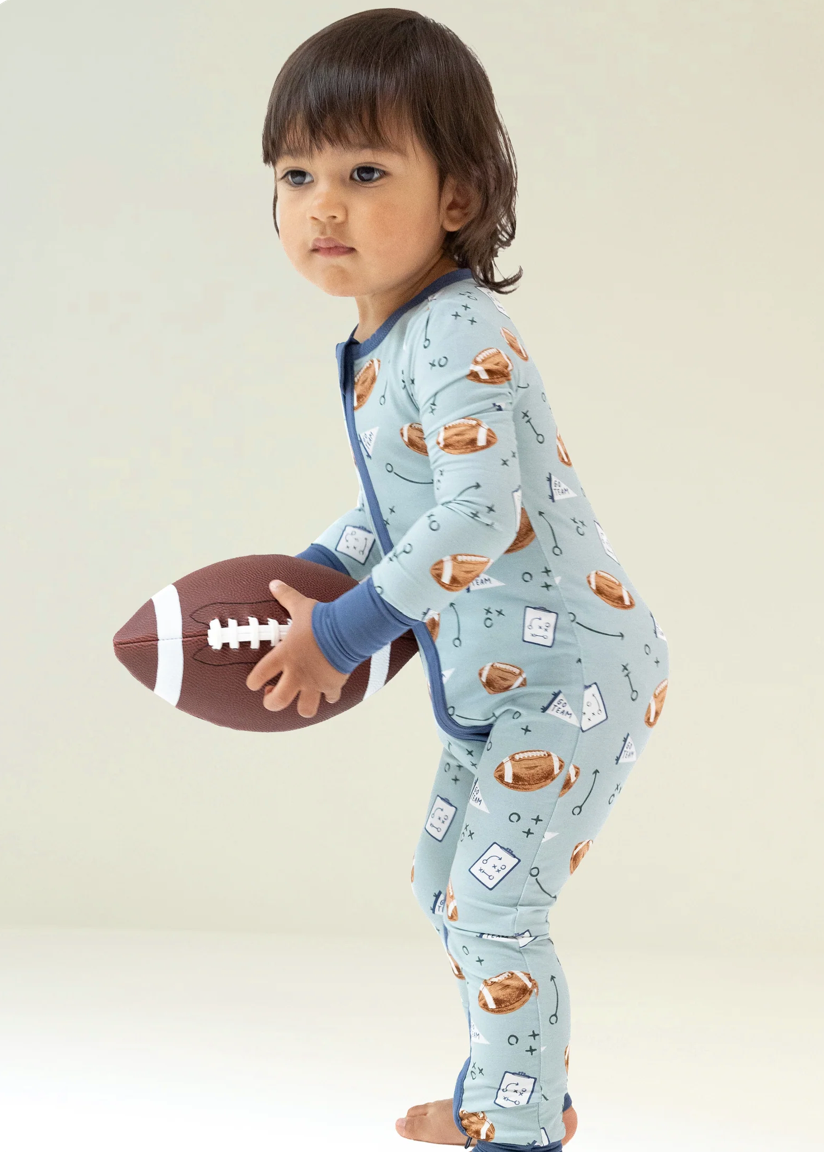 Touchdown Time Footie Romper