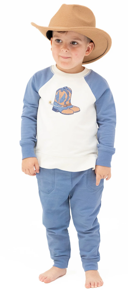 Raglan Sweatshirt and Jogger French Terry Set
