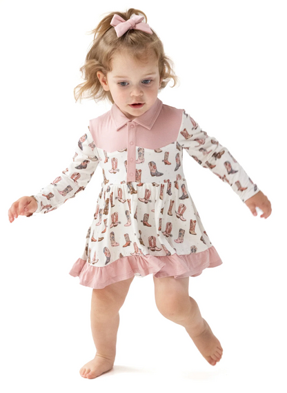 Long Sleeve Cowgirl Bodysuit Dress